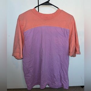 Oversize Short-Sleeve Shirt | Urban Outfitters (BDG) | Purple/Coral | Medium